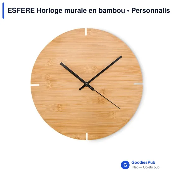 ESFERE Horloge murale en bambou - Image 1