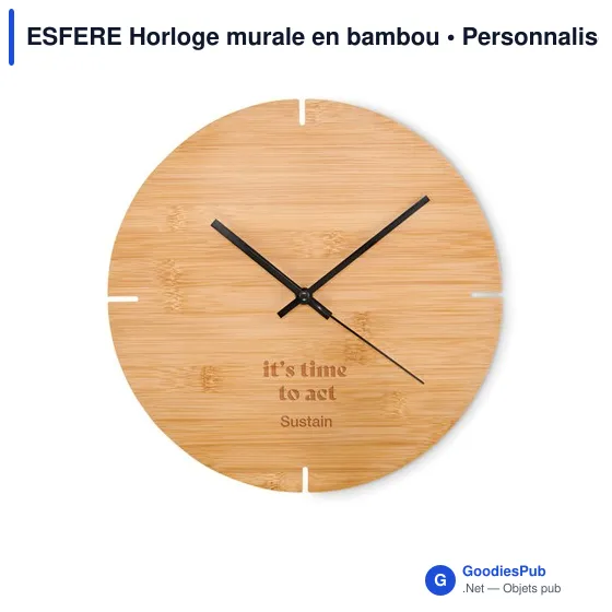 ESFERE Horloge murale en bambou - Image 5