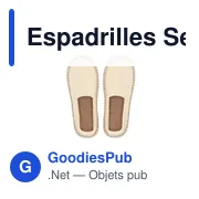Espadrilles personnalisables Sergen avec logo pour un look frais - Miniature 1