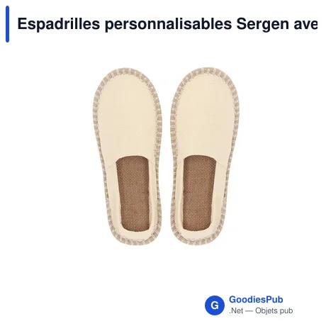 Espadrilles personnalisables Sergen avec logo pour un look frais