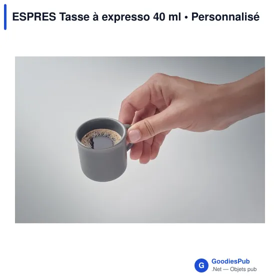 Tasse à expresso personnalisable en céramique avec logo - ESPRES - Image 7