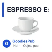 ESPRESSO Espresso cup and saucer 80 ml - Miniature 1