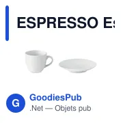 ESPRESSO Espresso cup and saucer 80 ml - Miniature 2