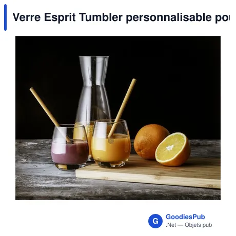Verre Esprit Tumbler personnalisable pour logo - 330 ml