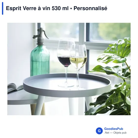 Verre à vin personnalisable Esprit 530 ml avec logo - Image 1