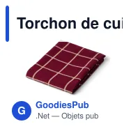 Torchon de cuisine personnalisable en coton recyclé avec logo - Eliza - Miniature 2