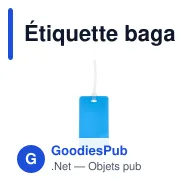Étiquette bagage personnalisable en PP avec logo - Couleurs au choix - Miniature 2