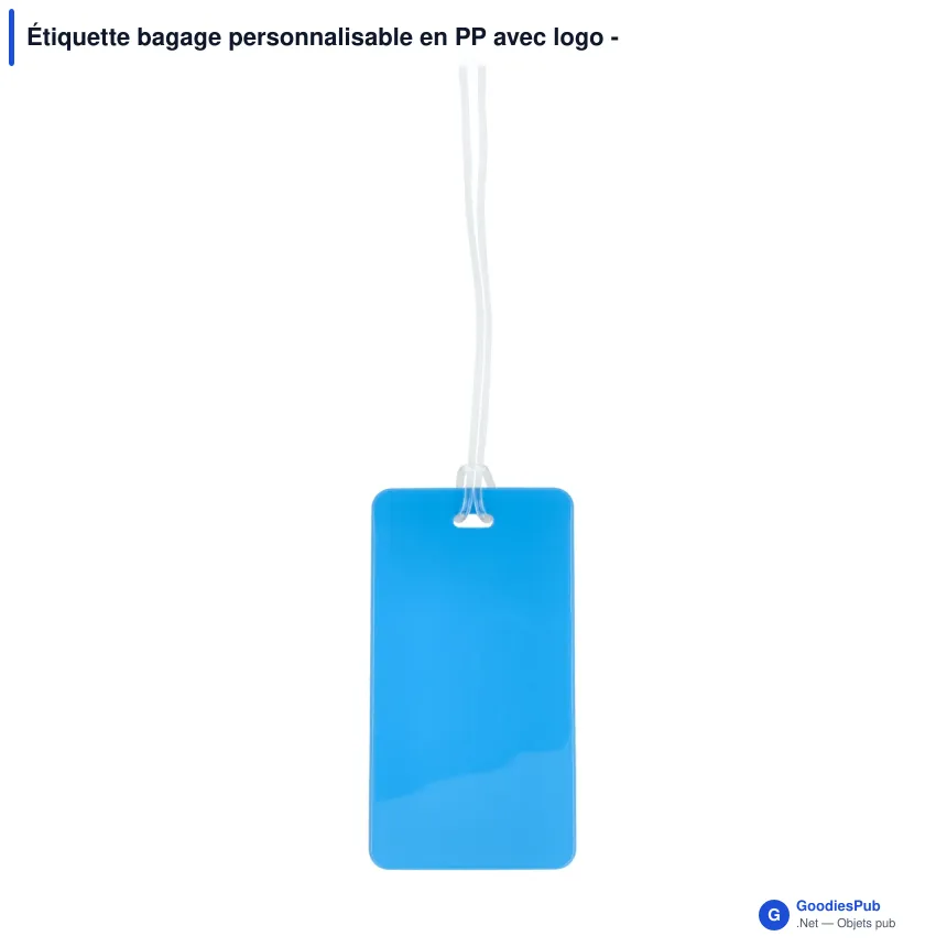 Étiquette bagage personnalisable en PP avec logo - Couleurs au choix - Image 2