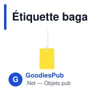 Étiquette bagage personnalisable en PP avec logo - Couleurs au choix - Miniature 3