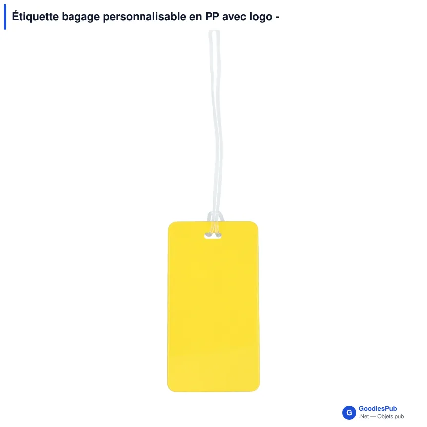 Étiquette bagage personnalisable en PP avec logo - Couleurs au choix - Image 3