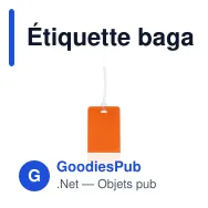 Étiquette bagage personnalisable en PP avec logo - Couleurs au choix - Miniature 4