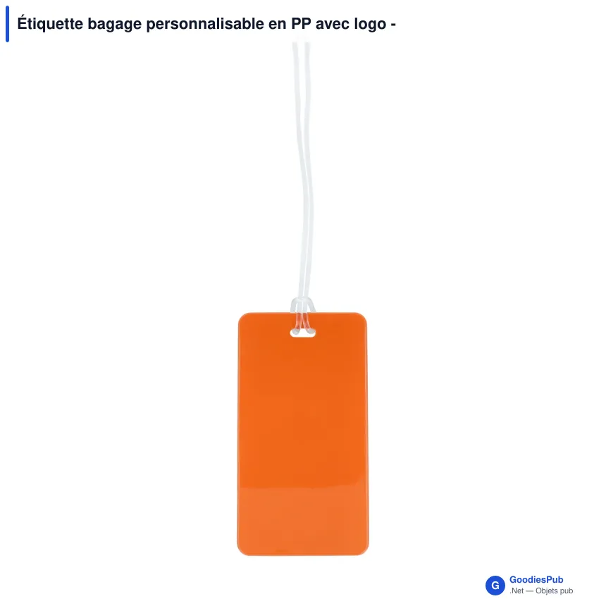Étiquette bagage personnalisable en PP avec logo - Couleurs au choix - Image 4