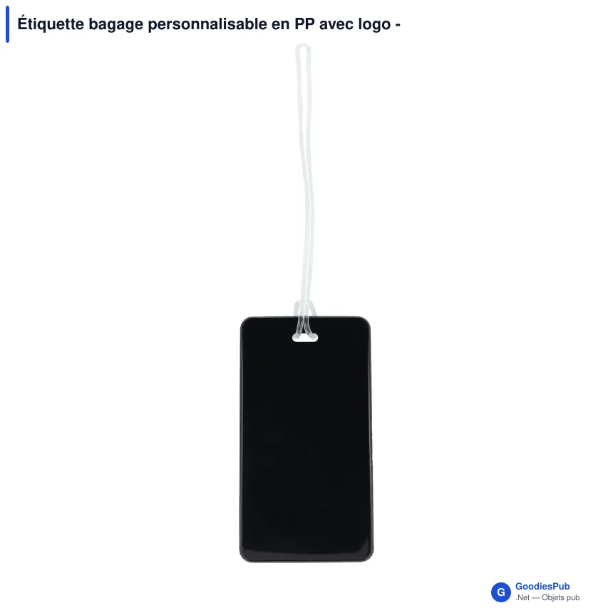Étiquette bagage personnalisable en PP avec logo - Couleurs au choix - Image 5