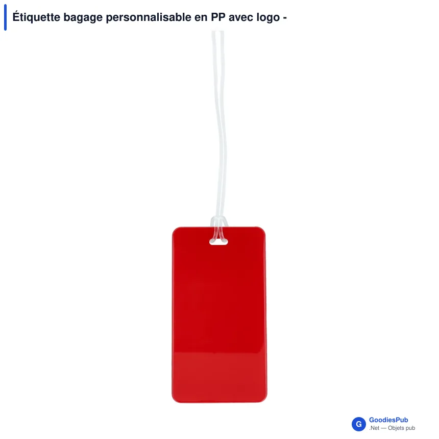 Étiquette bagage personnalisable en PP avec logo - Couleurs au choix - Image 6
