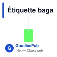 Étiquette bagage personnalisable en PP avec logo - Couleurs au choix - Miniature 7