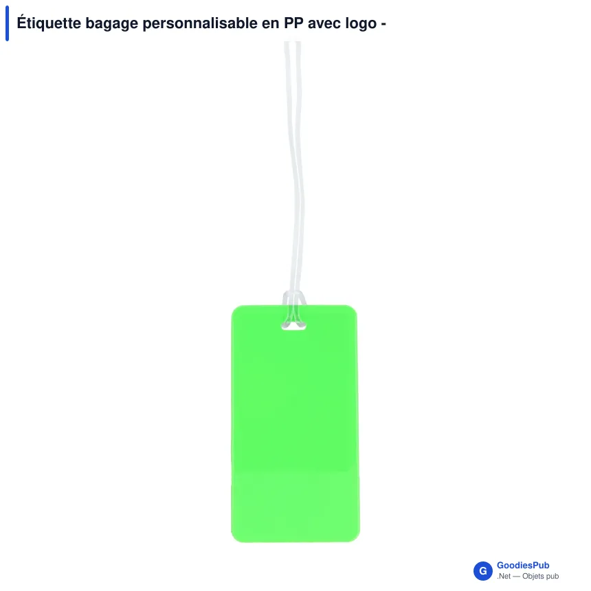 Étiquette bagage personnalisable en PP avec logo - Couleurs au choix - Image 7