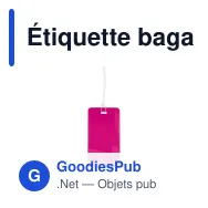 Étiquette bagage personnalisable en PP avec logo - Couleurs au choix - Miniature 8