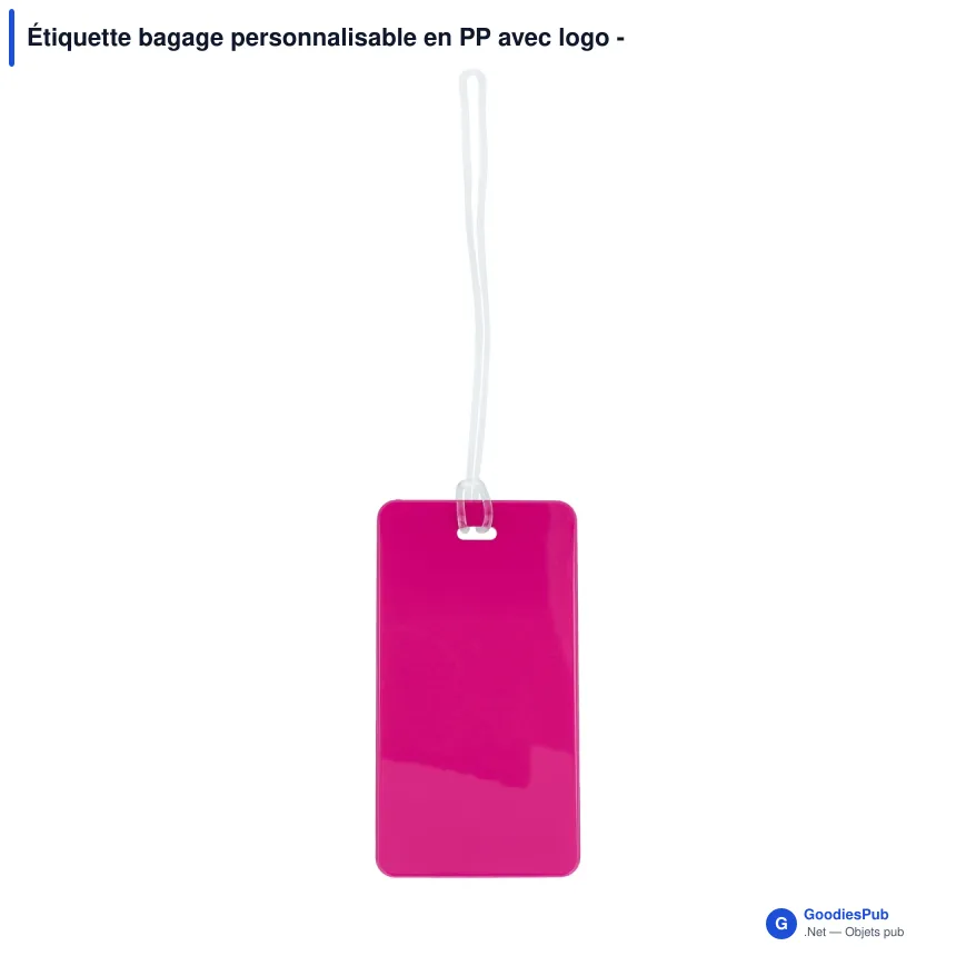 Étiquette bagage personnalisable en PP avec logo - Couleurs au choix - Image 8