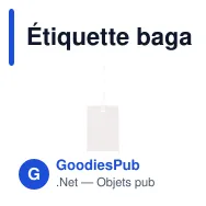 Étiquette bagage personnalisable en PP avec logo - Couleurs au choix - Miniature 9