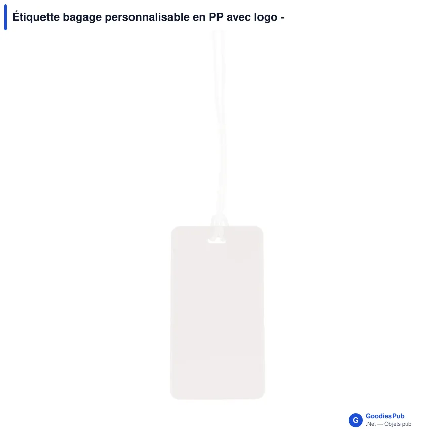 Étiquette bagage personnalisable en PP avec logo - Couleurs au choix - Image 9