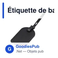 Étiquette de bagage personnalisable en PU recyclé avec logo - Miniature 2