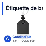 Étiquette de bagage personnalisable en PU recyclé avec logo - Miniature 4