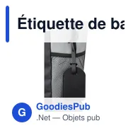 Étiquette de bagage personnalisable en PU recyclé avec logo - Miniature 6