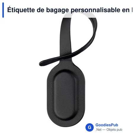 Étiquette de bagage personnalisable en PU recyclé avec logo