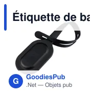 Étiquette de bagage personnalisable en PU recyclé avec logo - Miniature 2