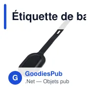 Étiquette de bagage personnalisable en PU recyclé avec logo - Miniature 4