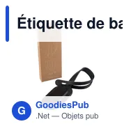 Étiquette de bagage personnalisable en PU recyclé avec logo - Miniature 5