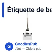 Étiquette de bagage personnalisable avec logo - modèle valise - Miniature 1