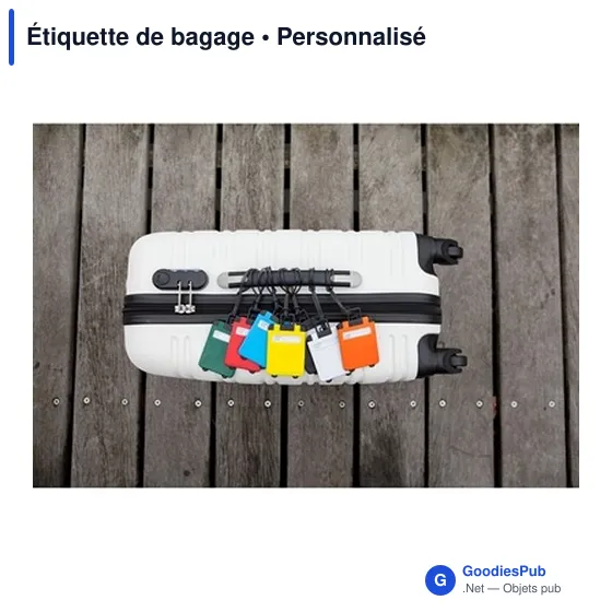 Étiquette de bagage personnalisable avec logo - modèle valise - Image 2