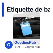 Étiquette de bagage personnalisable avec logo - modèle valise - Miniature 3