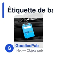 Étiquette de bagage personnalisable avec logo - modèle valise - Miniature 4