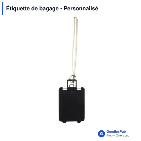 Étiquette de bagage personnalisable avec logo - modèle valise - Image 5