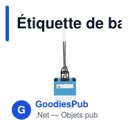 Étiquette de bagage personnalisable avec logo - modèle valise - Miniature 6