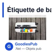 Étiquette de bagage personnalisable avec logo - modèle valise - Miniature 7