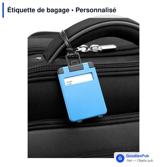 Étiquette de bagage personnalisable avec logo - modèle valise - Image 8