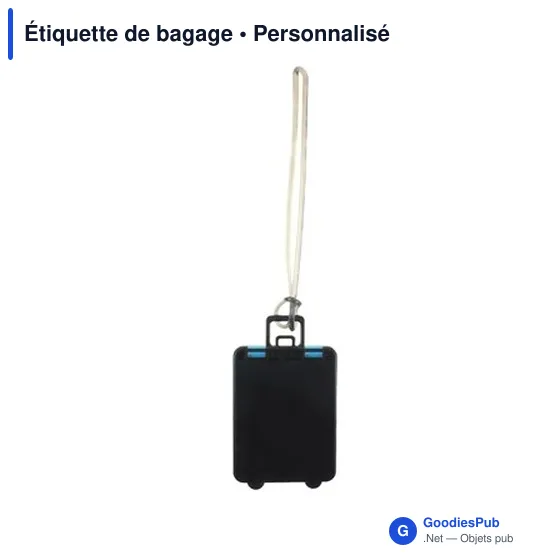 Étiquette de bagage personnalisable avec logo - modèle valise - Image 10