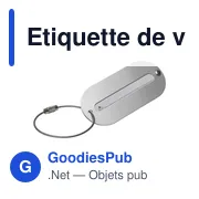 Étiquette de valise personnalisable en aluminium avec logo - Miniature 3