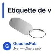 Étiquette de valise personnalisable en aluminium avec logo - Miniature 4