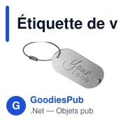 Étiquette de valise personnalisable en aluminium avec logo - Miniature 5
