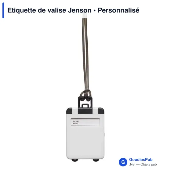 Étiquette de valise personnalisable avec logo - Jenson - Image 1