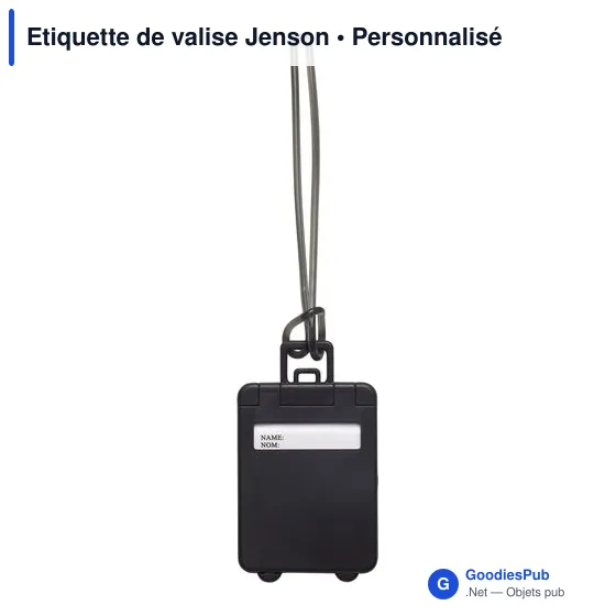 Étiquette de valise personnalisable avec logo - Jenson - Image 6