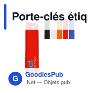 Porte-clés étiquette de vol personnalisable avec logo - Flight Tag - Miniature 1