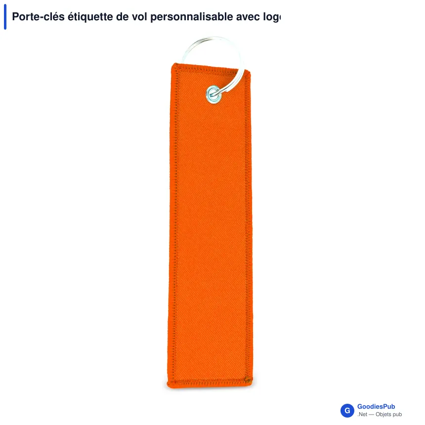 Porte-clés étiquette de vol personnalisable avec logo - Flight Tag - Image 2