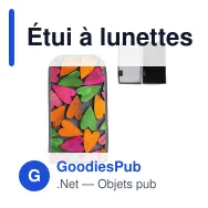 Étui à lunettes personnalisable en microfibre RPET avec logo en sublimation - Miniature 1