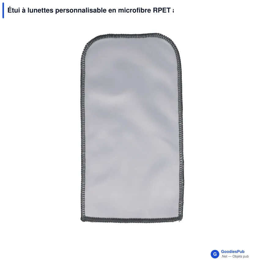 Étui à lunettes personnalisable en microfibre RPET avec logo en sublimation - Image 2