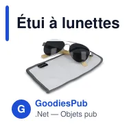 Étui à lunettes personnalisable en microfibre RPET avec logo en sublimation - Miniature 3